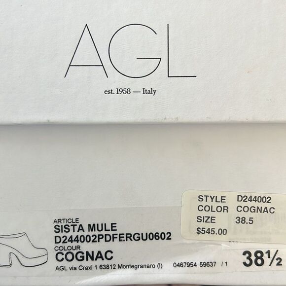 AGL Sista Mule - Cognac, New, Size 38.5 - Picture 15 of 16